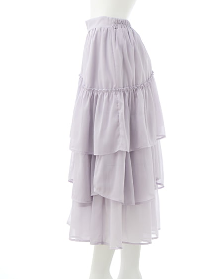 INGNI（イング） シアーティアードスカート ｸﾞﾚｰ