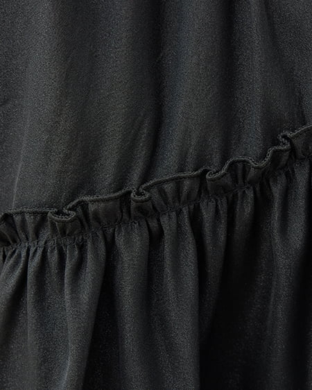 INGNI(イング) シアーティアードスカート クロ