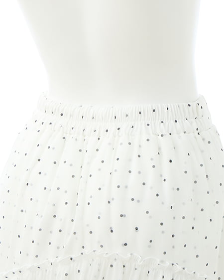 INGNI（イング） シアーティアードスカート ﾄﾞｯﾄ