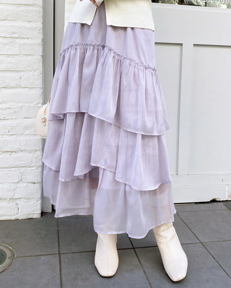 シアーティアードスカート