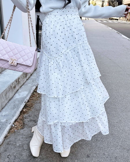 シアーティアードスカート