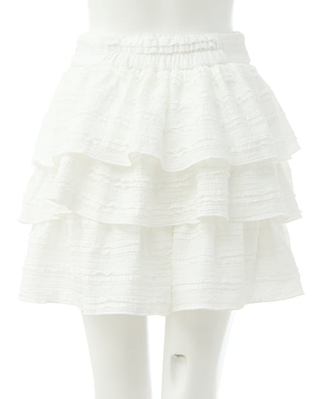 INGNI（イング） レースフリルショートパンツ ｵﾌﾎﾜｲﾄ