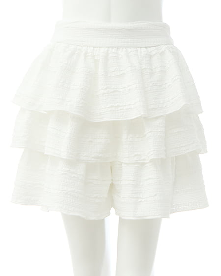 レースフリルショートパンツ