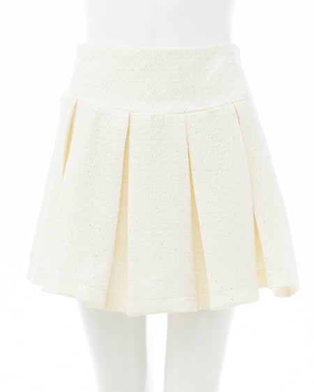 INGNI(イング) ツイードプリーツスカパン(セットアップ対応) アイボリー/ツイード