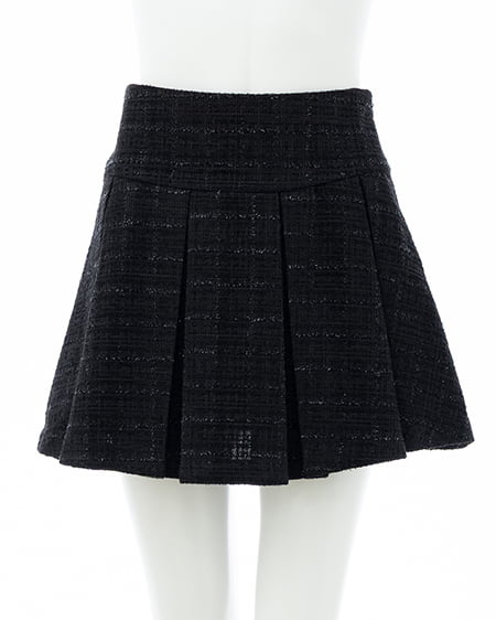 INGNI（イング） ツイードプリーツスカパン(セットアップ対応) ｸﾛ/ﾂｲｰﾄﾞ