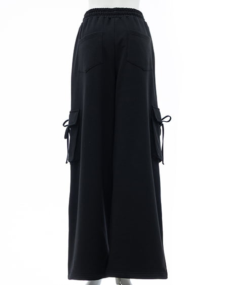 INGNI（イング） リボン付カーゴスウェットパンツ ｸﾛ