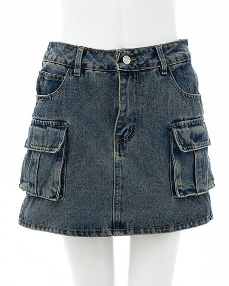 INGNI（イング） デニムカーゴミニスカパン ﾃﾞﾆﾑ/ﾌﾞﾙｰ