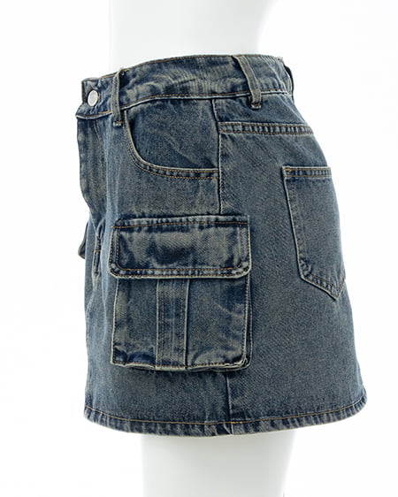 INGNI（イング） デニムカーゴミニスカパン ﾃﾞﾆﾑ/ﾌﾞﾙｰ