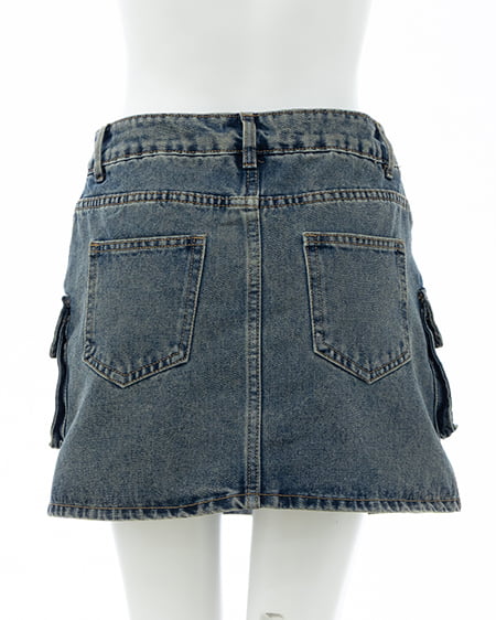 INGNI（イング） デニムカーゴミニスカパン ﾃﾞﾆﾑ/ﾌﾞﾙｰ