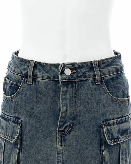 INGNI（イング） デニムカーゴミニスカパン ﾃﾞﾆﾑ/ﾌﾞﾙｰ