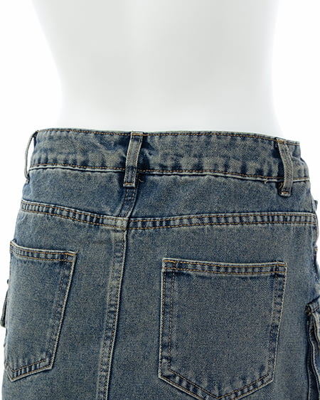 INGNI（イング） デニムカーゴミニスカパン ﾃﾞﾆﾑ/ﾌﾞﾙｰ