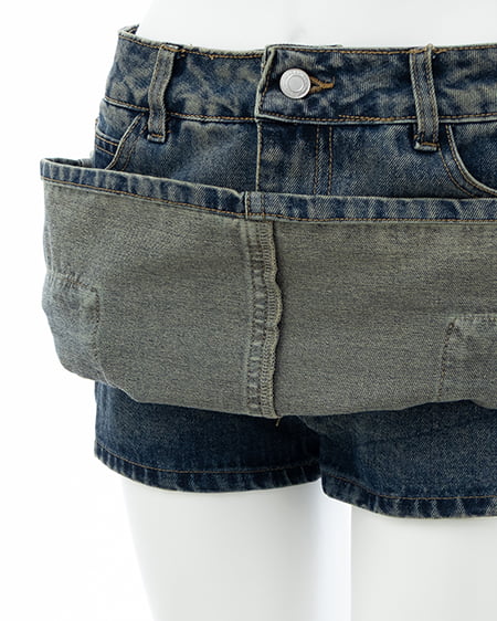 INGNI（イング） デニムカーゴミニスカパン ﾃﾞﾆﾑ/ﾌﾞﾙｰ