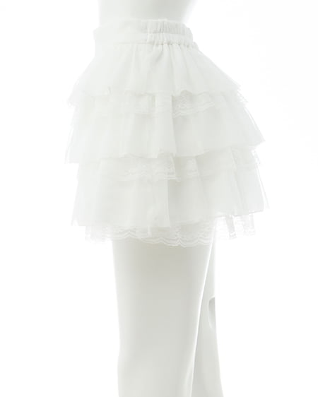 INGNI（イング） チュールレースフリルスカパン ｵﾌﾎﾜｲﾄ