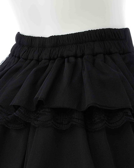 INGNI（イング） チュールレースフリルスカパン ｸﾛ