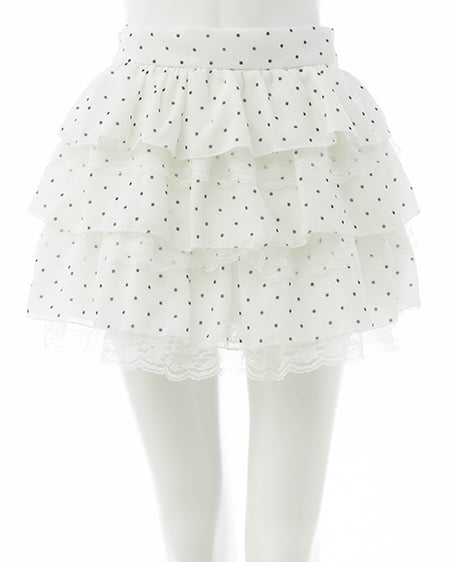 チュールレースフリルスカパン