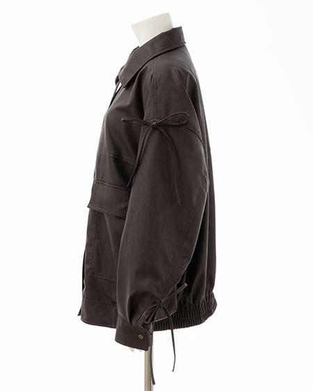 INGNI（イング） マルチWayリボンフェイクレザービッグブルゾン ﾌﾞﾗｳﾝ