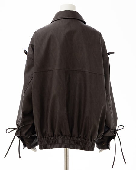 INGNI（イング） マルチWayリボンフェイクレザービッグブルゾン ﾌﾞﾗｳﾝ