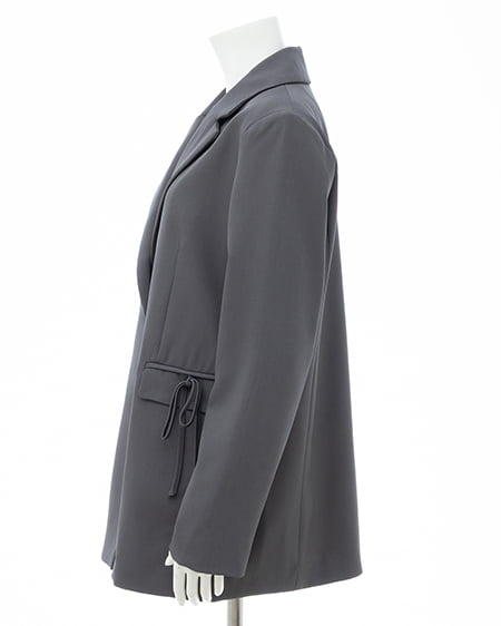 INGNI（イング） 2Wayポケットリボンテーラードジャケット(セットアップ対応) ｸﾞﾚｰ