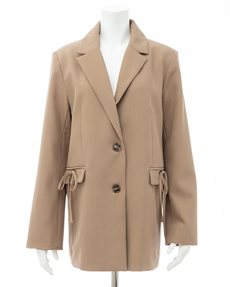 INGNI（イング） 2Wayポケットリボンテーラードジャケット(セットアップ対応) ﾍﾞｰｼﾞｭ