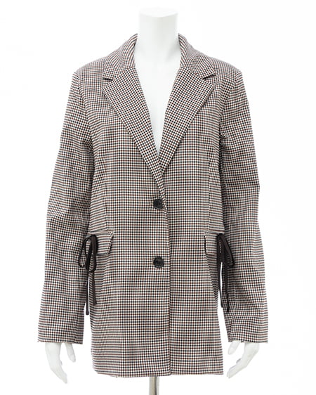 INGNI（イング） 2Wayポケットリボンテーラードジャケット(セットアップ対応) ﾁｪｯｸ