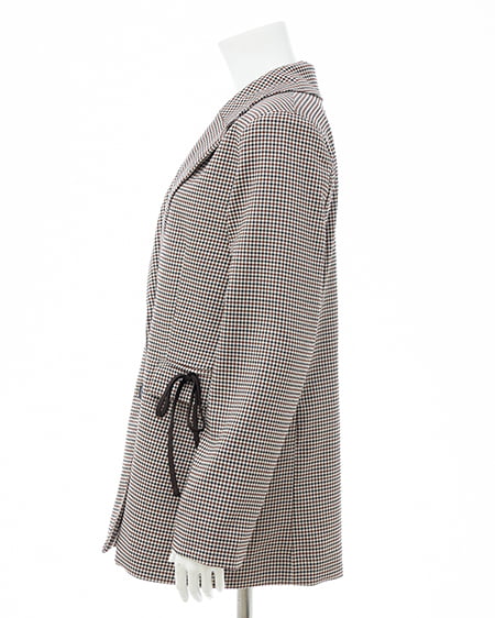 INGNI（イング） 2Wayポケットリボンテーラードジャケット(セットアップ対応) ﾁｪｯｸ