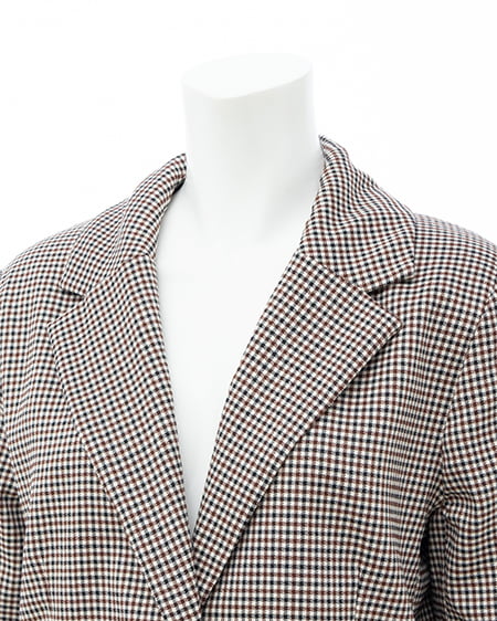 INGNI（イング） 2Wayポケットリボンテーラードジャケット(セットアップ対応) ﾁｪｯｸ