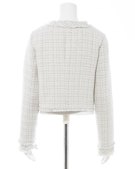 INGNI(イング) ツイードフリンジジャケット(セットアップ対応) オフ/ツイード