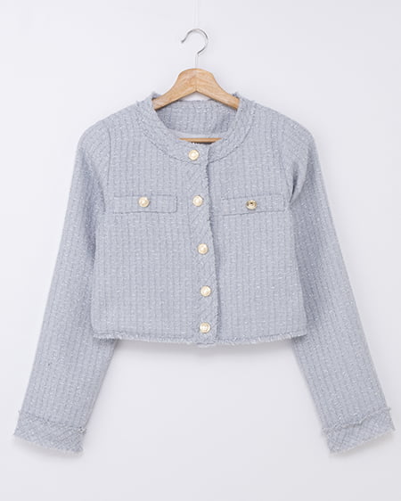 INGNI(イング) ツイードフリンジジャケット(セットアップ対応) ｻｯｸｽ/ﾂｲｰﾄﾞ