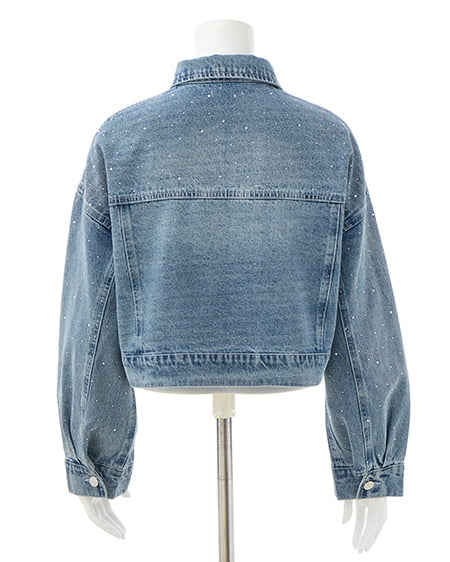 INGNI（イング） ビジュー付Gジャン(セットアップ対応) ﾃﾞﾆﾑ/ﾗｲﾄﾌﾞﾙｰ