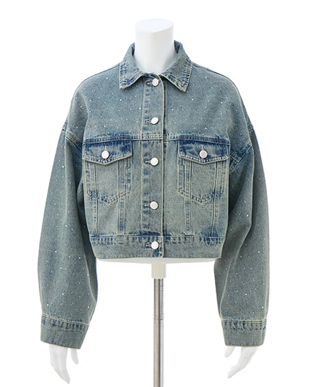 INGNI（イング） ビジュー付Gジャン(セットアップ対応) ﾃﾞﾆﾑ/ﾌﾞﾙｰ