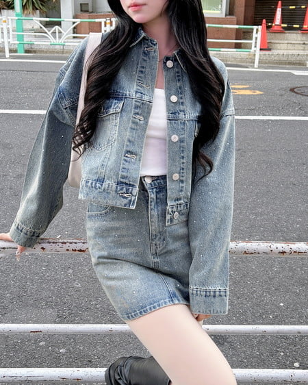 ビジュー付Gジャン