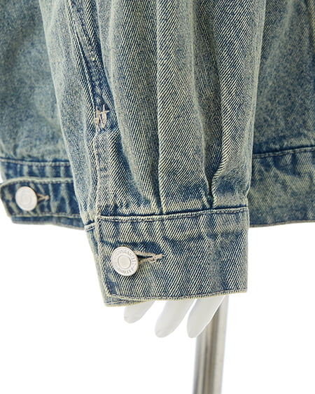 INGNI（イング） 襟異素材取り外しビッグGジャン ﾃﾞﾆﾑ/ﾌﾞﾙｰ