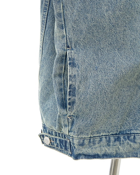 INGNI（イング） 襟異素材取り外しビッグGジャン ﾃﾞﾆﾑ/ﾌﾞﾙｰ