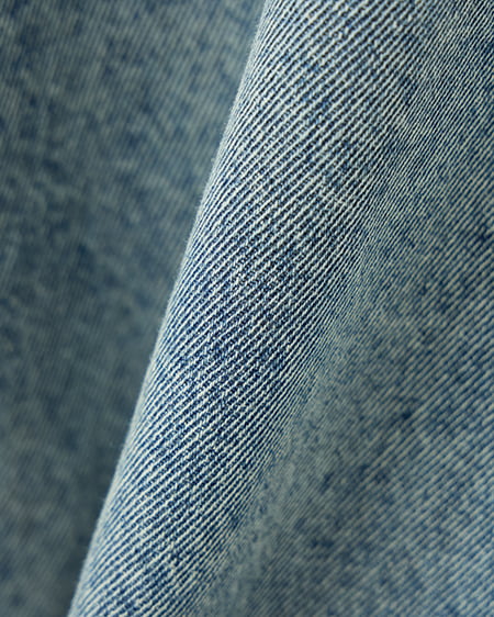 INGNI（イング） 襟袖異素材フロントジップデニムジャケット ﾃﾞﾆﾑ/ﾌﾞﾙｰ