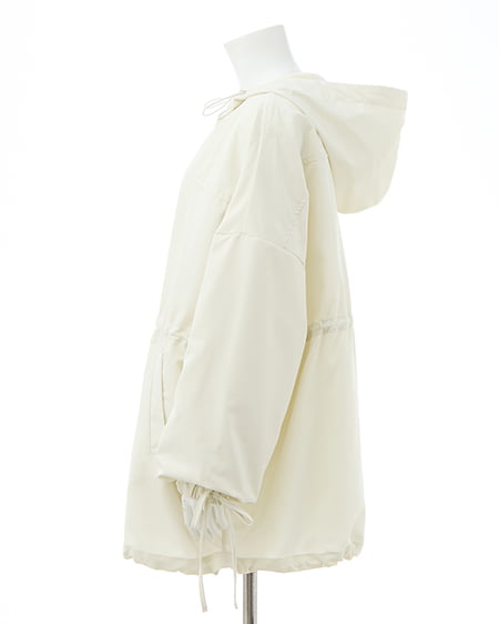 INGNI(イング) ミドル丈袖リボン2Wayマウンテンパーカー アイボリー