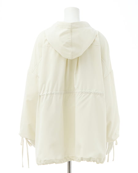 INGNI(イング) ミドル丈袖リボン2Wayマウンテンパーカー アイボリー