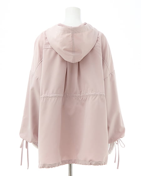 INGNI(イング) ミドル丈袖リボン2Wayマウンテンパーカー ピンク