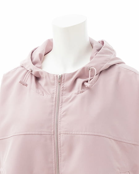 INGNI（イング） 袖レースアップクロップド丈マウンテンパーカー ﾋﾟﾝｸ