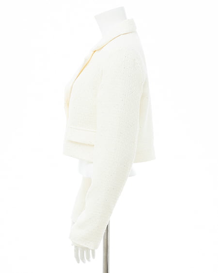 INGNI（イング） ツイードショートテーラードジャケット(セットアップ対応) ｱｲﾎﾞﾘｰ/ﾂｲｰﾄﾞ