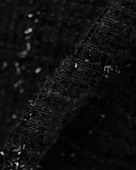 INGNI（イング） ツイードショートテーラードジャケット(セットアップ対応) ｸﾛ/ﾂｲｰﾄﾞ