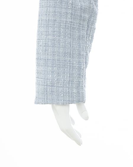 INGNI(イング) ツイードショートテーラードジャケット(セットアップ対応) サックス/ツイード