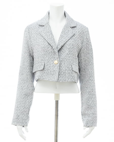 INGNI（イング） ツイードショートテーラードジャケット(セットアップ対応) ｵﾌｸﾛ/ﾂｲｰﾄﾞ