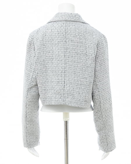 INGNI（イング） ツイードショートテーラードジャケット(セットアップ対応) ｵﾌｸﾛ/ﾂｲｰﾄﾞ