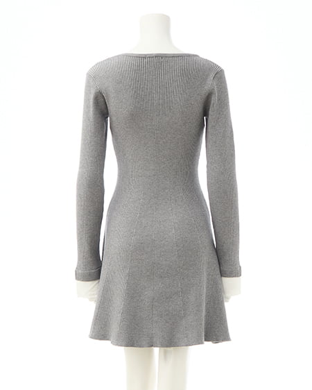 INGNI（イング） シャツドッキングニットワンピース ｸﾞﾚｰ