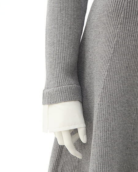 INGNI（イング） シャツドッキングニットワンピース ｸﾞﾚｰ