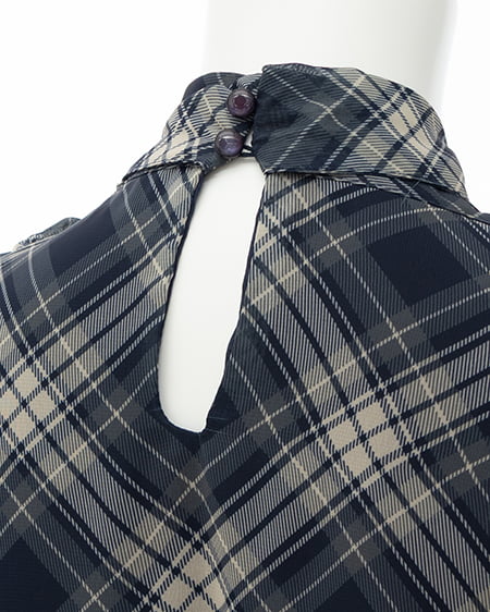 INGNI（イング） 2Wayリボン肩あきフリルミニワンピース ｺﾝ/ﾁｪｯｸ