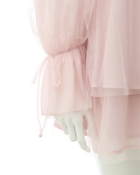 INGNI（イング） チュールオフショルミニワンピース ﾋﾟﾝｸ