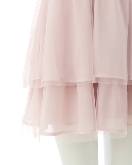 INGNI（イング） チュールオフショルミニワンピース ﾋﾟﾝｸ