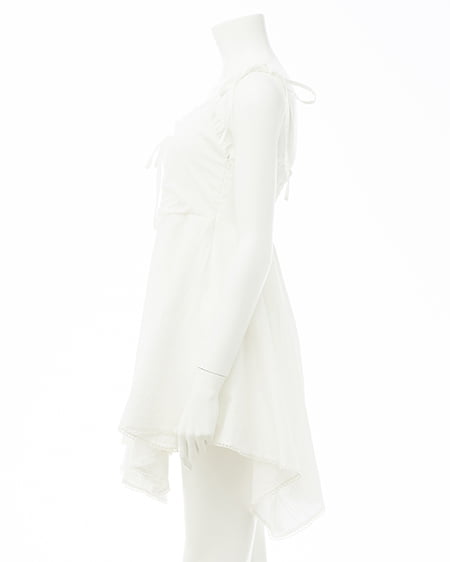 INGNI（イング） コットンレースイレヘムミニキャミワンピース ｵﾌﾎﾜｲﾄ