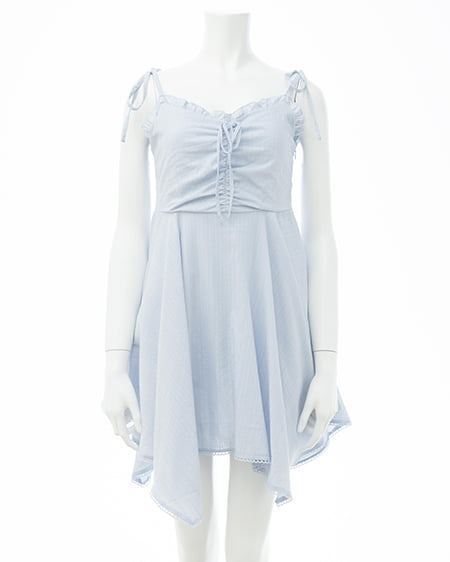 INGNI（イング） コットンレースイレヘムミニキャミワンピース ｻｯｸｽ